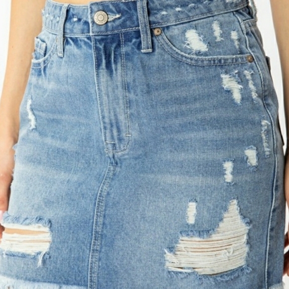 KANCAN Destroyed Denim Skirt - Picture 5 of 5